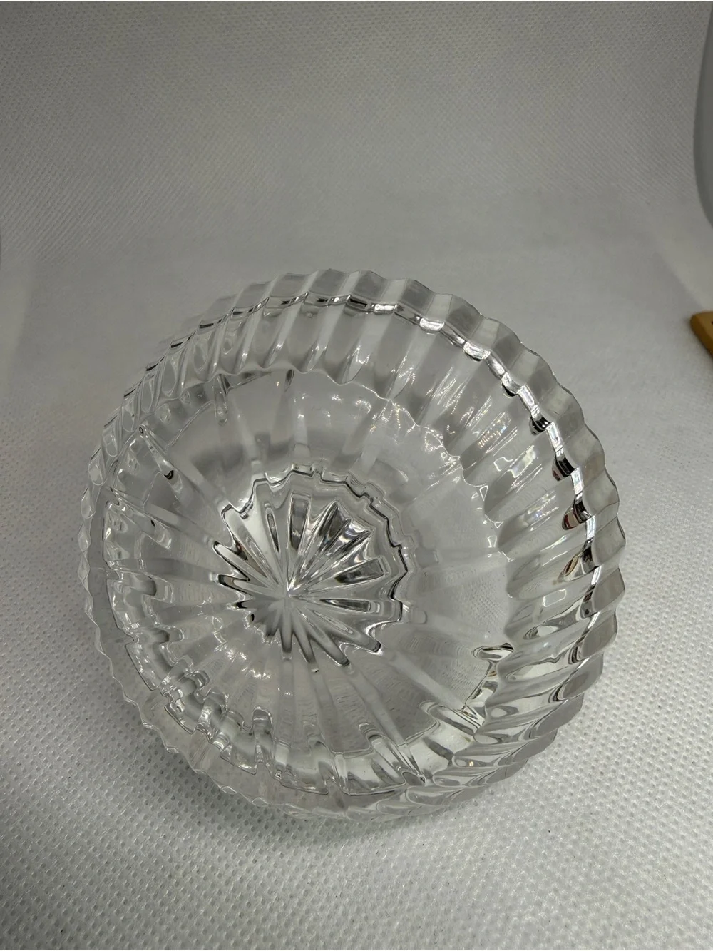 Crystal Ring Holder Dish 3 X 2.75 IN Clear. Vintage.